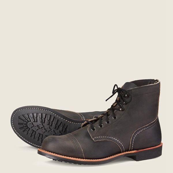 Botas Red Wing Heritage Hombre Grises Oscuro - Iron Ranger - 6-Inch Rough & Tough Cuero - 379-JDPFST